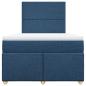 Preview: Boxspringbett mit Matratze Blau 120x200 cm Stoff
