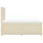 Preview: Boxspringbett mit Matratze Creme 120x200 cm Stoff
