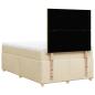 Preview: Boxspringbett mit Matratze Creme 120x200 cm Stoff