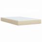 Preview: Boxspringbett mit Matratze Creme 120x200 cm Stoff