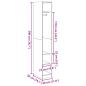 Preview: Kleiderschrank Altholz-Optik 30x50x200 cm Holzwerkstoff