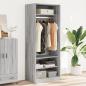 Preview: ARDEBO.de - Kleiderschrank Grau Sonoma 80x50x200 cm Holzwerkstoff