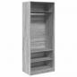 Preview: Kleiderschrank Grau Sonoma 80x50x200 cm Holzwerkstoff