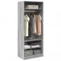 Preview: Kleiderschrank Grau Sonoma 80x50x200 cm Holzwerkstoff