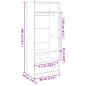 Preview: Kleiderschrank Grau Sonoma 80x50x200 cm Holzwerkstoff
