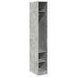 Preview: ARDEBO.de - Kleiderschrank Betongrau 30x50x200 cm Holzwerkstoff