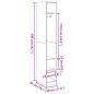 Preview: Kleiderschrank Betongrau 30x50x200 cm Holzwerkstoff