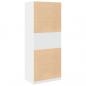 Preview: Kleiderschrank Weiß 80x50x200 cm Holzwerkstoff
