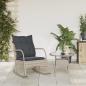 Preview: Garten-Schaukelstuhl mit Kissen Hellgrau Poly Rattan