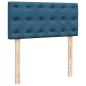 Preview: Boxspringbett mit Matratze Blau 90x200 cm Samt