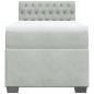 Preview: Boxspringbett mit Matratze Hellgrau 100x200 cm Samt