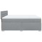 Preview: Boxspringbett mit Matratze Hellgrau 200x200 cm Stoff