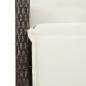 Preview: 5-tlg. Garten-Bistro-Set mit Kissen Braun Poly Rattan