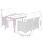 Preview: 5-tlg. Garten-Bistro-Set mit Kissen Braun Poly Rattan