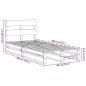 Preview: Massivholzbett ohne Matratze 90x200 Kiefernholz