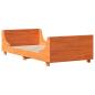 Preview: Massivholzbett ohne Matratze Wachsbraun 100x200 Kiefernholz