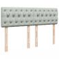 Preview: Boxspringbett mit Matratze Hellgrau 140x190 cm Samt