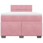 Preview: Boxspringbett mit Matratze Rosa 120x190 cm Samt