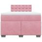 Preview: Boxspringbett mit Matratze Rosa 120x190 cm Samt