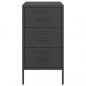 Preview: Nachttische 2 Stk. Schwarz 36x39x68 cm Stahl