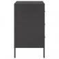 Preview: Nachttische 2 Stk. Schwarz 36x39x68 cm Stahl