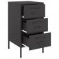 Preview: Nachttische 2 Stk. Schwarz 36x39x68 cm Stahl