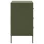 Preview: Nachttische 2 Stk. Olivgrün 36x39x68 cm Stahl