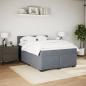 Preview: Boxspringbett mit Matratze Dunkelgrau 140x200 cm Samt