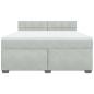 Preview: Boxspringbett mit Matratze Hellgrau 180x200 cm Samt