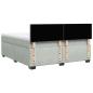 Preview: Boxspringbett mit Matratze Hellgrau 180x200 cm Samt