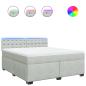 Preview: Boxspringbett mit Matratze Hellgrau 180x200 cm Samt