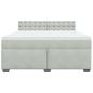Preview: Boxspringbett mit Matratze Hellgrau 180x200 cm Samt