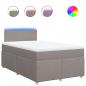Preview: Boxspringbett mit Matratze Taupe 120x190 cm Stoff