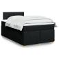 Preview: ARDEBO.de - Boxspringbett mit Matratze Schwarz 120x190 cm Stoff