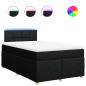 Preview: Boxspringbett mit Matratze Schwarz 120x190 cm Stoff