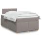 Preview: ARDEBO.de - Boxspringbett mit Matratze Taupe 120x190 cm Stoff