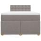 Preview: Boxspringbett mit Matratze Taupe 120x190 cm Stoff