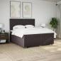 Preview: Boxspringbett mit Matratze Dunkelbraun 200x200 cm Stoff