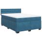 Preview: Boxspringbett mit Matratze Blau 140x200 cm Samt