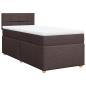 Preview: ARDEBO.de - Boxspringbett mit Matratze Dunkelbraun 90x200 cm Stoff