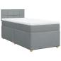 Preview: Boxspringbett mit Matratze Hellgrau 100x200 cm Stoff