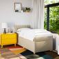 Preview: Boxspringbett mit Matratze Creme 100x200 cm Stoff