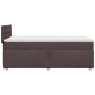Preview: Boxspringbett mit Matratze Dunkelbraun 100x200 cm Stoff