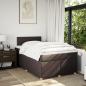 Preview: Boxspringbett mit Matratze Dunkelbraun 120x190 cm Stoff