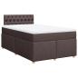 Preview: Boxspringbett mit Matratze Dunkelbraun 120x190 cm Stoff