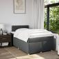 Preview: Boxspringbett mit Matratze Dunkelgrau 120x200 cm Stoff