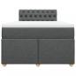 Preview: Boxspringbett mit Matratze Dunkelgrau 120x200 cm Stoff