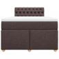 Preview: Boxspringbett mit Matratze Dunkelbraun 120x200 cm Stoff