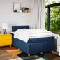 Preview: Boxspringbett mit Matratze Blau 120x200 cm Stoff