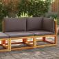 Preview: ARDEBO.de - Gartensofa mit Kissen 2-Sitzer Massivholz Akazie